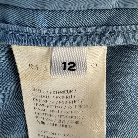 Rejina Pyo Astrid Trench Cornflower Blue Double Breast Sleeveless Midi Dress - Picture 9 of 14